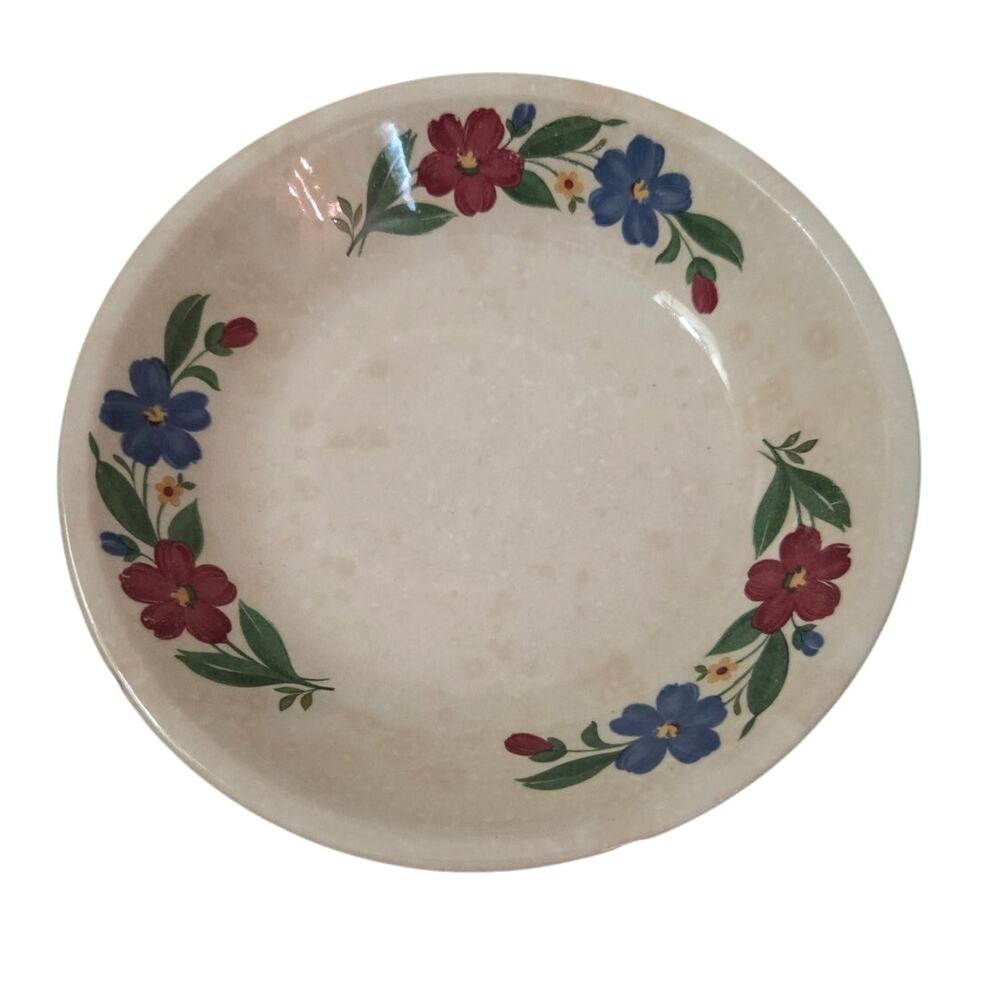 Vtg Paden City Pottery Shenandoah Ware Morning Glory Bowl Floral